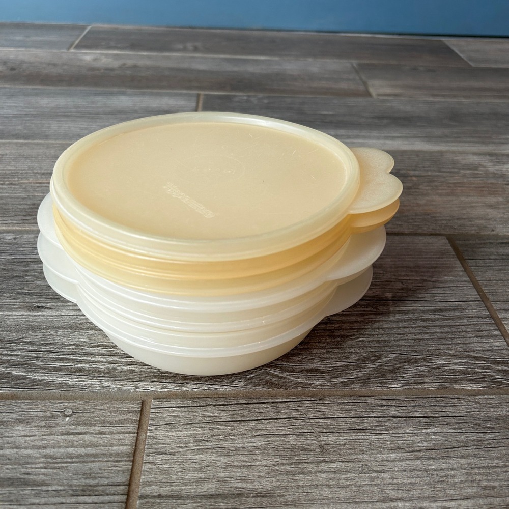 Vintage Tupperware Microwave Bowls with Lids 3 piece Meal Prep/Leftovers‎